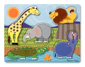 Melissa & Doug Zoo Animals Touch and Feel Puzzle