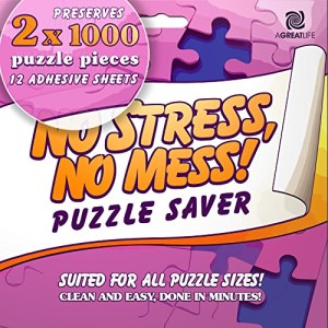 12-Sheet Peel & Stick Puzzle Saver: Preserve and Hang Your Jigsaw Masterpiece Without Hassle - Easily Frame Most Boards With a Strong Adhesive That Lasts