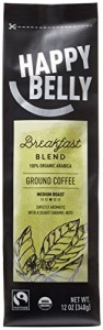 Happy Belly Breakfast Blend Organic Fairtrade Coffee, 12 ounce