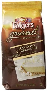 Folgers Gourmet Selections Coconut Cream Pie Flavored Coffee, 10 Ounce