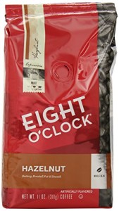 Eight O'Clock Hazelnut Whole Bean Coffee, 11-Ounce Bags (Pack of 6)