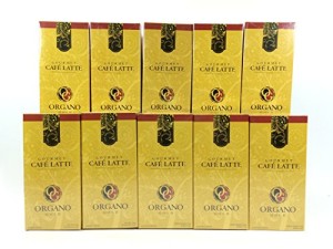 10 boxes Organo Gold Gourmet Cafe Latte + 10 sachets Organo Gold Organic Green Tea