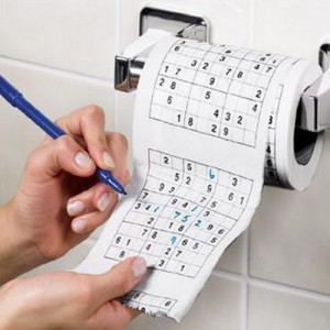 Sudoku Puzzle Game Roll Toilet Loo Tissue Paper Gag