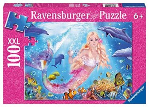 Ravensburger Mermaid and Dolphins Glitter Puzzle (100 Piece)
