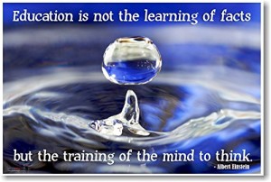 Education Is Not the Learning of Facts but the Training of the Mind to Think - Albert Einstein Quote - NEW Classroom Motivational Poster