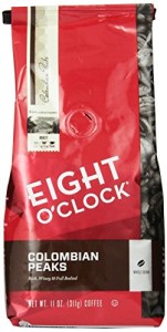 Eight O'Clock Colombian Peaks Whole Bean Coffee, 11-Ounce Bags (Pack of 6)