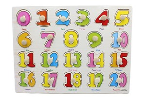 YouΞ Classic Wooden Numbers Puzzle Bundle Board
