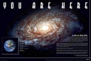 You Are Here (Carl Sagan Quote) Galaxy Planet Decorative Inspirational Poster Print, 24x36 Unframed