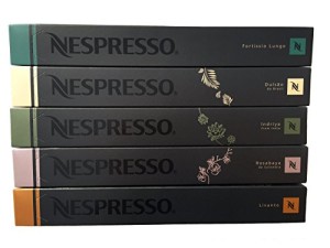 50 Nespresso Capsules - Luxury MIXED (New Linizio Lungo, Rosabaya, Dulsao, Indriya, Fortissio Lungo)