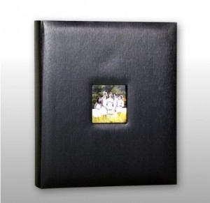 2 X KVD Kleer-Vu Deluxe Albums, Leatherette Collection, 500 photos, Photo Album Window Frame on Front Cover, Black