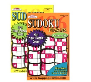 KAPPA Sudoku Puzzles Book, Case Pack 24 (2 Volumes, Qty 12 books of each volume)