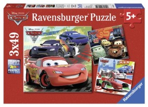 Ravensburger Disney Cars: Worldwide Racing Fun (3 x 49-Piece) Puzzles in a Box