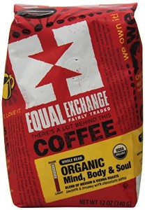 Equal Exchange Organic Coffee, Mind Body Soul, Whole Bean, 12 Ounce Bag